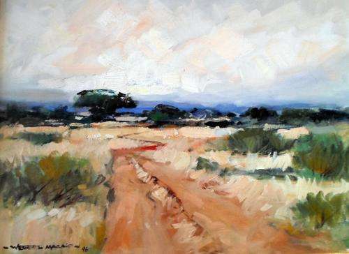 Wessel Marais - Landscape - Desolate road - Investment art at its finest!! Invest now!!